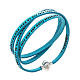 Amen Bracelet in turquoise leather Our Father ENG s1