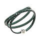 Amen Bracelet in green leather Hail Mary ENG s1