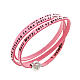 Amen Bracelet in pink leather Hail Mary ENG s1