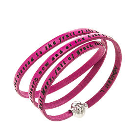 Bracciale Amen Ave Maria inglese fucsia