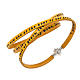 Amen Bracelet in yellow leather Hail Mary ENG s1