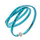 Amen Bracelet in turquoise leather Hail Mary ENG s1