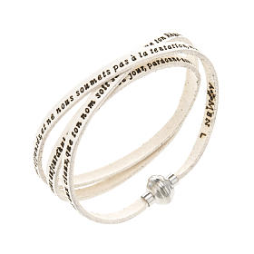 Bracciale Amen Padre Nostro francese bianco