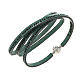 Amen Bracelet in green leather Our Father FRA s1