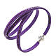 Amen Bracelet in purple leather Our Father FRA s1