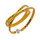 Amen Bracelet in yellow leather Our Father FRA s1
