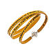 Amen Bracelet in yellow leather Hail Mary FRA s1