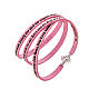 Amen Bracelet in pink leather Our Father GER s1