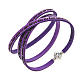 Amen Bracelet in purple leather Our Father GER s1