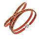 Amen Bracelet in orange leather Our Father GER s1