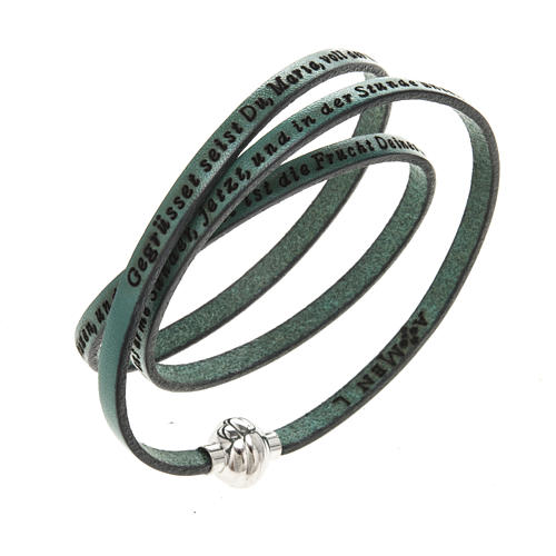 Pulsera Amén Ave María Alemán verde 1