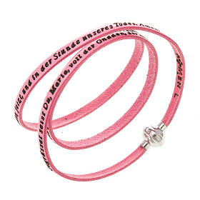 Amen Bracelet in pink leather Hail Mary GER