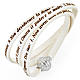 Amen bracelet, Ten Commandments in Italian, white s1