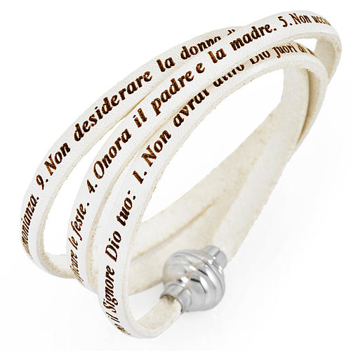 Bracciale AMEN 10 Comandamenti bianco ITA 1