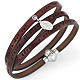 Bracciale AMEN Ave Maria ciondolo Madonnina marrone ITA s1