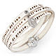 Amen bracelet, Hail Mary in Italian, white with charm of Our Lad s1
