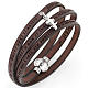 Amen bracelet, Our Father in Italian, brown with cross charm s2