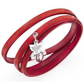 Amen bracelet, Angel of God in Italian, red charm
