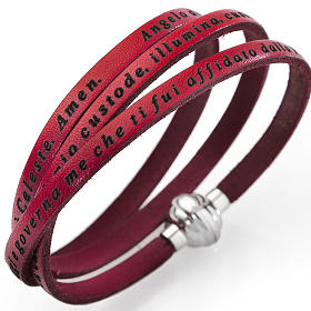 Bracelet Amen Ange de Dieu rouge ITA