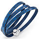 Amen bracelet, Hail Mary in Italian, denim blue s1