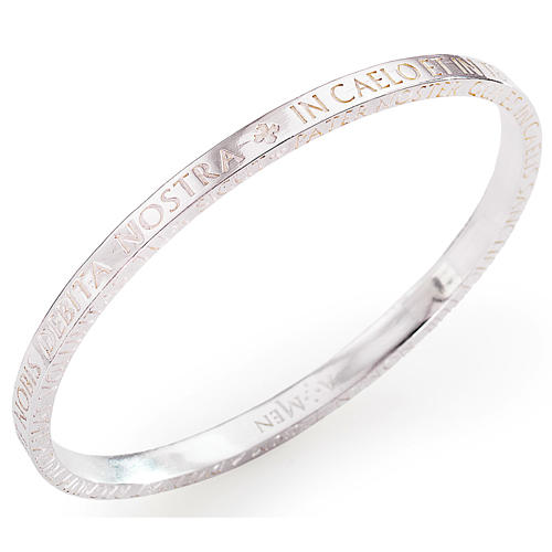 Bracciale AMEN bronzo argentato Padre Nostro latino 1