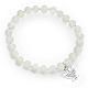 Bracelet Amen perles verre Murano blanc 6 mm argent 925 s1