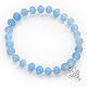 Amen bracelet in blue Murano beads 6mm, sterling silver s1