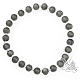 Bracelet Amen perles verre Murano gris foncé 6 mm argent 925 s1