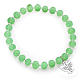 Bracelet Amen perles verre Murano vert 6 mm argent 925 s1
