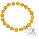 Bracelet Amen perles verre Murano ambre 8 mm argent 925 s1