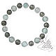 Bracelet Amen perles verre Murano gris 8 mm argent 925 s1