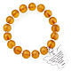 Amen bracelet in amber Murano beads 10mm, sterling silver s1