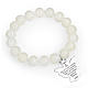 Amen bracelet in white Murano beads 10mm, sterling silver s1