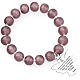 Amen bracelet in light purple Murano beads 10mm, sterling silver s1