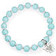 Bracciale AMEN per bambini perle Murano acquamarina arg 925 s1