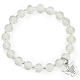 Amen bracelet for children, Murano beads, white sterling silver s1