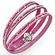 Amen bracelet with Our Father in Italian, ancient pink s1