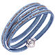 Amen bracelet with Our Father in Italian, sky blue s1