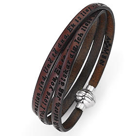 Bracciali AMEN: Bracciale AMEN Ti amo tutte le lingue Marrone Bracciali AMEN: Bracciale AMEN Ti amo tutte le lingue Marrone