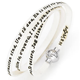 Bracciali AMEN: Bracciale AMEN Ti amo tutte le lingue Bianco Bracciali AMEN: Bracciale AMEN Ti amo tutte le lingue Bianco