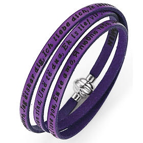 Bracciali AMEN: Bracciale AMEN Ti amo tutte le lingue Viola Bracciali AMEN: Bracciale AMEN Ti amo tutte le lingue Viola