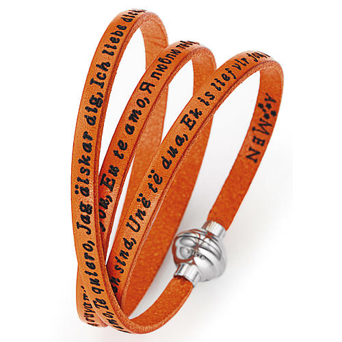 Amen bracelet I love you, orange 1