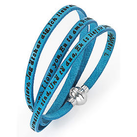 Bracelets AMEN: Bracelet Amen Je t'aime dans toutes les langues turquoise