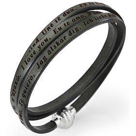 Bracciali AMEN: Bracciale AMEN Ti amo tutte le lingue Verde militare Bracciali AMEN: Bracciale AMEN Ti amo tutte le lingue Verde militare