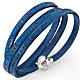 Amen bracelet I love you, denim blue with charm s1