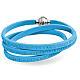 Bracciale AMEN Padre Nostro Italiano gomma azzurro cielo s1