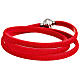 Amen bracelet, Our Father in Italian, red rubber s1