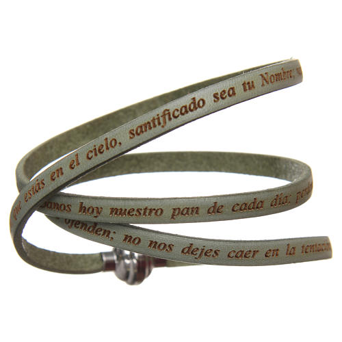 AMEN Bracelet "Padre Nuestro" SPANISH, green 1