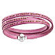 AMEN Bracelet Mother Teresa phrase ITALIAN, pink s1
