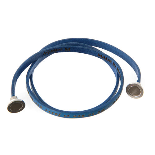 Armband AMEN Schrift Mutter Teresa ITALIENISCH blau 3